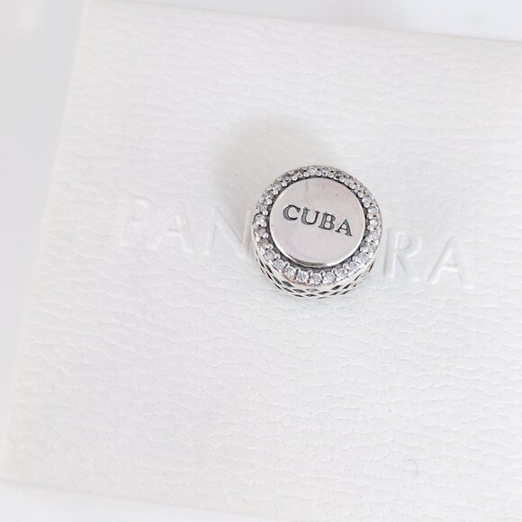 Pandora Cuba Flag Bead Charm Bracelet Pendant S925 Silver with box - Picture 6 of 7